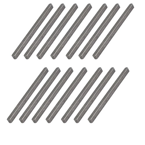 Ruilogod 80mmx5mmx5mm Kohlenstoffstahl Gerade Key Stock Keystock grau 14 stücke von Ruilogod