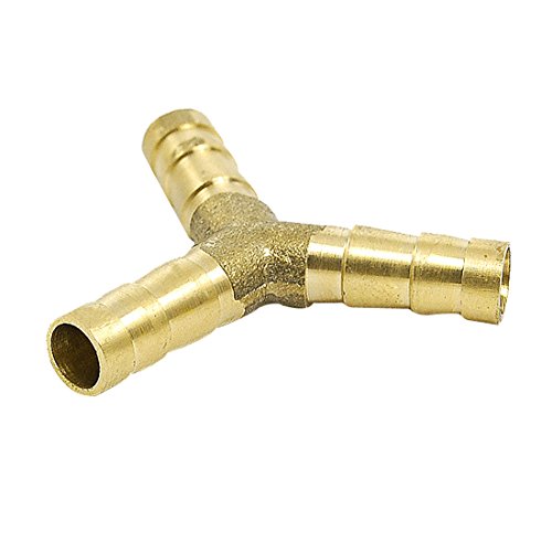 Ruilogod 8mm 5/16" Brass Barbed Y-Stück 3-Wege-Kraftstoffschlauch Joiner von Ruilogod