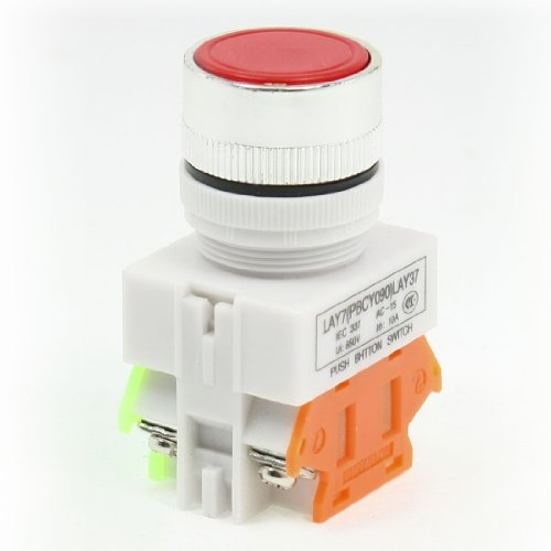 Ruilogod AC 660V 10A 1NO 1NC DPST 4 Terminal Rasting Druckknopfschalter Y090-11BN von Ruilogod