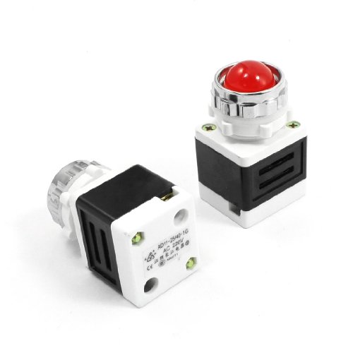Ruilogod AC220V Rote LED Signal-Anzeigelampe Kontrolllampe AD11-25/40-1G 2 Stück Ruilogod AC220V Rote LED Signal-Anzeigelampe Kontrolllampe AD11-25/40-1G 2 Stück von Ruilogod