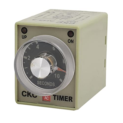 Ruilogod AH3-3 Modell Timer AC220V 0-10 Sekunden 8 Terminals grau von Ruilogod
