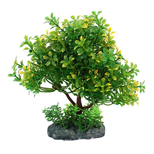 Ruilogod Aquarium Künstlicher Unterwasser-Baum Pflanze Gras Ornament Grün 18cm hoch von Ruilogod