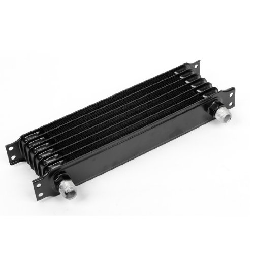 Ruilogod Auto Racing Performance Aluminium Ölkühler Tank-Core-7 Reihen Schwarz von Ruilogod