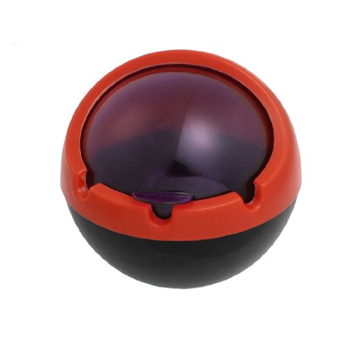 Ruilogod Büro Flip Open Deckel Zigarettenasche Container Kugel geformt Aschenbecher klare lila Ruilogod Büro Flip Open Deckel Zigarettenasche Container Kugel geformt Aschenbecher klare lila von Ruilogod