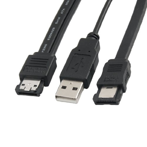 Ruilogod Computer Laptop USB + eSATA zu eSATA F/F-Adapter-Kabel-Draht 95cm Ruilogod Computer Laptop USB + eSATA zu eSATA F/F-Adapter-Kabel-Draht 95cm von Ruilogod