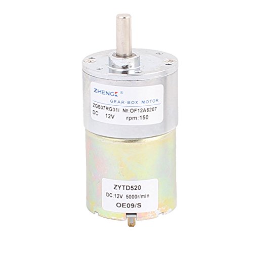 Ruilogod DC 12V 6mm D Welle 150 RPM Runde Getriebegeschwindigkeitsreduzierung Elektromotor von Ruilogod