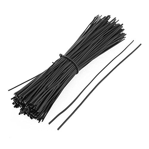 Ruilogod Datenkabel-Organizer Verpackungsdraht-Twist-Krawatten 150mmx2mm 200 stücke schwarz von Ruilogod