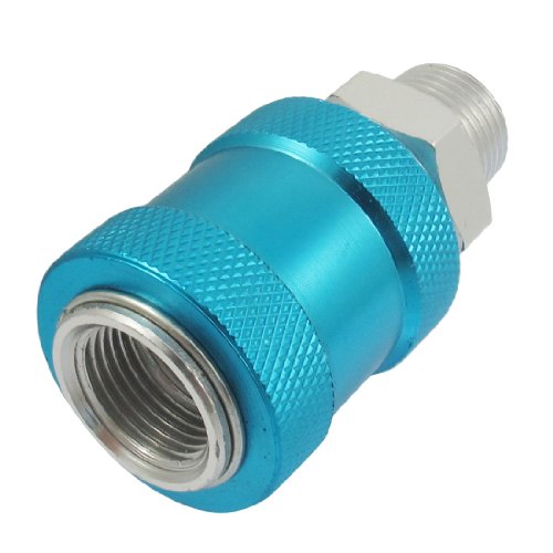 Ruilogod HSV-10 G3 / 8 "Thread Silver Tone Blue Metal Direkte Handschieberschieberventil von Ruilogod