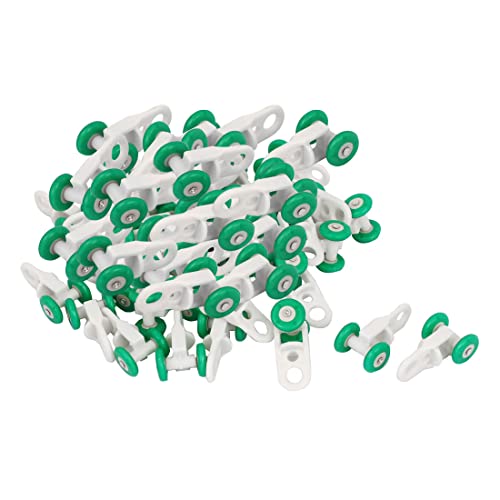 Ruilogod Home Schlafzimmer Kunststoff Vorhang Spur Rollen 0,5-Zoll-Diene Rad 60pcs von Ruilogod