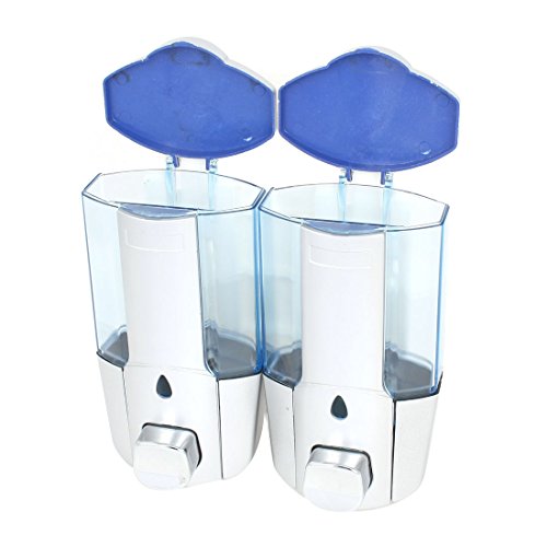 Ruilogod Klare Blaue manuelle Shampoo-Seife-Doppelspender Hand Sanitizer-Maschine von Ruilogod