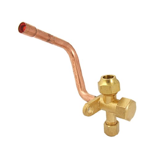 Ruilogod Klimaanlage Teile 3-Wege-3-mm-SEX-Einlass-Service-Ventil von Ruilogod
