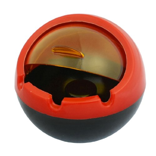 Ruilogod Kunststoff-Haushalt-Zigaretten-Aschen-Halter-Kugel-Shaped Aschenbecher Rot Schwarz Ruilogod Kunststoff-Haushalt-Zigaretten-Aschen-Halter-Kugel-Shaped Aschenbecher Rot Schwarz von Ruilogod