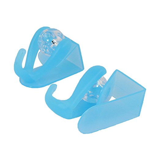 Ruilogod Kunststoff Haushaltsgeräte Badezimmermantelaufhänger über Türhaken 2 stücke Blau von Ruilogod