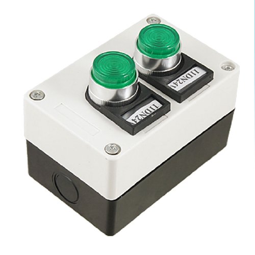 Ruilogod Momentan Kontakt Green Cap Lampen-Druckknopf-Switch-Station-Box von Ruilogod