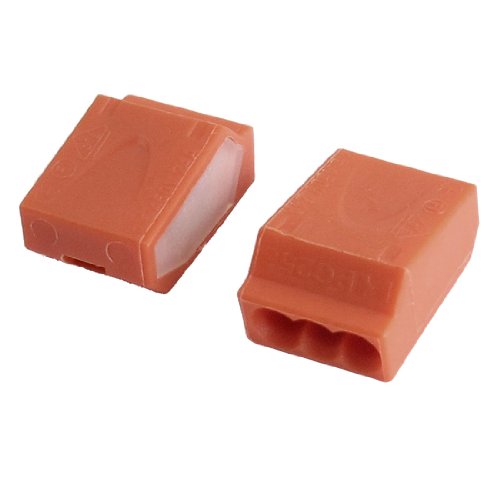 Ruilogod Orange Terminal Block Steckbare 12-22AWG 3 Kontakte Positionen 2 Stk von Ruilogod