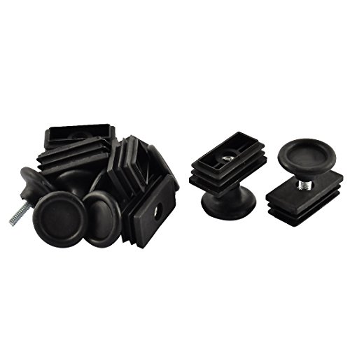 Ruilogod Schreibtisch Einstellbare Ausgleichsfuß Rechteck Schlaucheinsatz 50 x 25 mm 8 Sets von Ruilogod