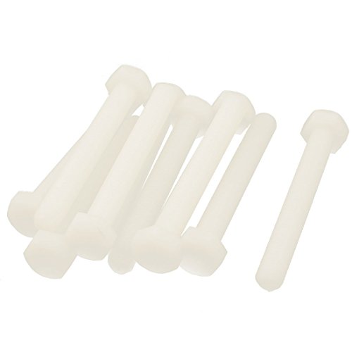Ruilogod Sechseck M10 x 80mm Nylon Kunststoffschraube Gewindepack 10 stücke Ruilogod Sechseck M10 x 80mm Nylon Kunststoffschraube Gewindepack 10 stücke von Ruilogod