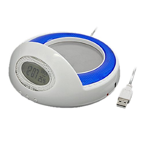 Ruilogod USB-Kaffeetasse-Schalen-Wärmer-Heizung mit Uhr Kalender von Ruilogod