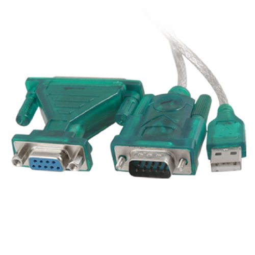 Ruilogod USB-RS232-Seriell 9 Pin-Adapter-Kabel mit DB9-Buchse auf DB25 Stecker 1M Grün von Ruilogod