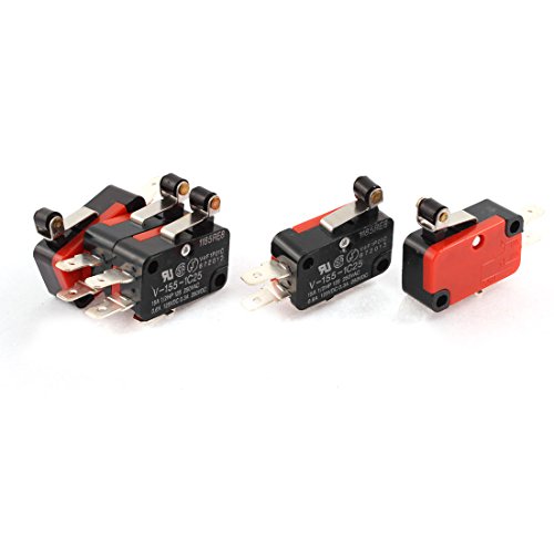 Ruilogod V-155-1C25 Kurzer Scharnierwalzenhebel-Snap-Micro-Switch NC Nr. 5 Stück Ruilogod V-155-1C25 Kurzer Scharnierwalzenhebel-Snap-Micro-Switch NC Nr. 5 Stück von Ruilogod