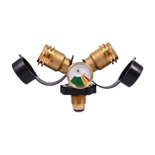 Propanflasche Verteiler - 2 Wege Adapter Propanflaschen Y Verteiler - Robuster Schlauchanschluss Für Campingkocher Heizgeräte Und Grill von Ruilonghai