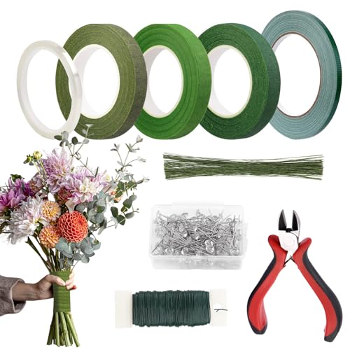 Ruilonghai Floral Kit, Floristen-Werkzeug-Set, Kreatives Bastelset mit Stielummantelungen und Hochzeitszubehör für Floristenprojekte & Korsagen von Ruilonghai