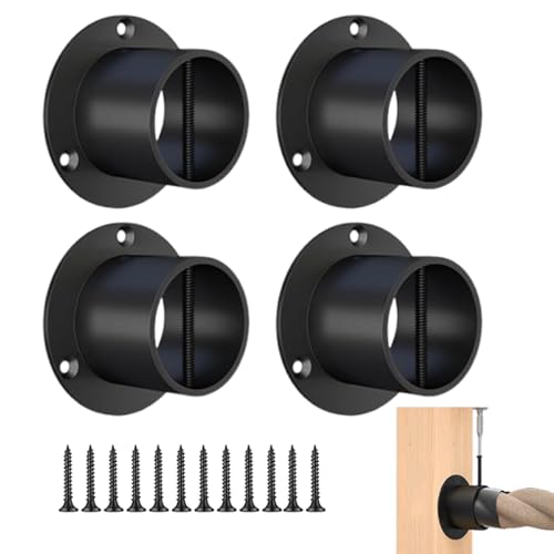 Seilendkappen | Seilkappen Schienenabdeckkappe 4 Stück - Rostsichere Schwarze Halterungen Für Garten Terrasse Außenbereich Seilendkappen | Seilkappen Schienenabdeckkappe 4 Stück - Rostsichere Schwarze Halterungen Für Garten Terrasse Außenbereich von Ruilonghai