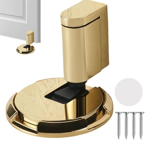 Türstopper Magnetisch Boden, Türstopper Boden Kleben, Leiser Winddichter Mechanischer Türpuffer -türhalter- Bodenstopper Aus Aluminiumlegierung Zur Befestigung Mit Doppelseitigem Klebeband Oder von Ruilonghai