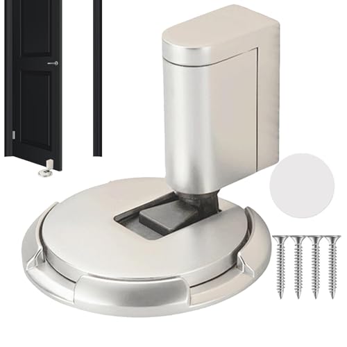 Türstopper Magnetisch Boden, Türstopper Boden Kleben, Leiser Winddichter Mechanischer Türpuffer -türhalter- Bodenstopper Aus Aluminiumlegierung Zur Befestigung Mit Doppelseitigem Klebeband Oder von Ruilonghai