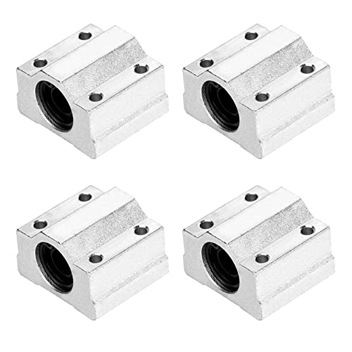 Ruimou 4 Stück SCS10UU Linear Motion Ball Bearing Slide Einheit Bushing (10 mm Innendurchmesser) für CNC-Maschine, Linear Sliding, 3D Printer Part von Ruimou
