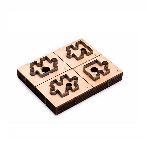 Ruimou Leder-Stanzformen mit Puzzle-Muster, 4 cm, zum Selbermachen, für Leder, Stoff von Ruimou