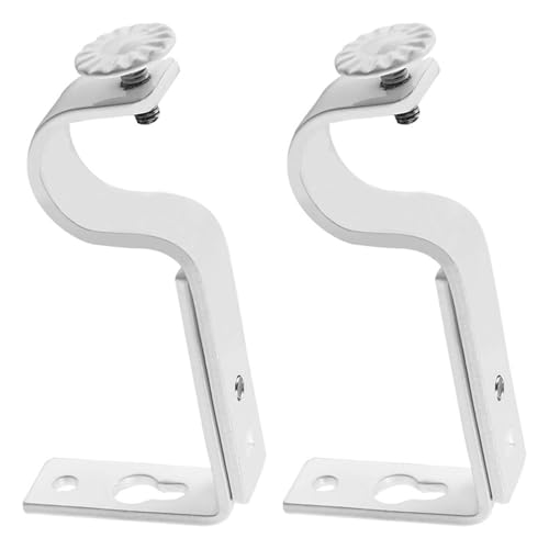 2pcs Vorhangstaberhalterungen Verstellbare Vorhangstangenhalter Vorhanghalter Ständer Fenster Hardware Hardware Drapery Halterung von Ruiogoe