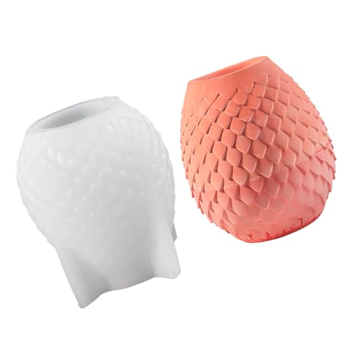 Flexible Silikonvase Formstamme Silikonform Mit Skalierter Textur Für Saftige Pflanzer Und Kaktusvasen Aus Beton von Ruiogoe