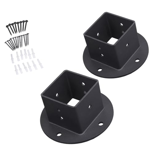 Packung Mit 6 Tragbaren Stabilen Stahl Post Basis Ankerpulver Für Zaungeländer Panel Paneel Und Pergolas Stütze von Ruiogoe