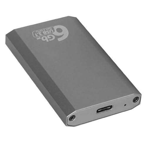 Ruiogoe Metal MSATA Festplattenkoffer Schockdatei 6GBP Transfer Technology Converter Adaptergehäuse MSATA Zu USB3.1 von Ruiogoe