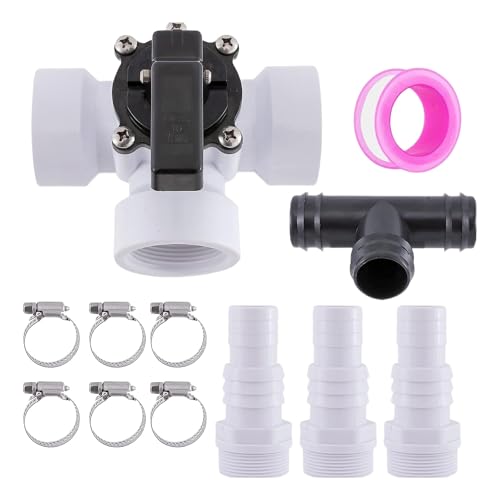 Ruiogoe Pool Bypass Filtration Upgrade Set 12PCs Mit Adaptern 3 Wege Ventil Ruiogoe Pool Bypass Filtration Upgrade Set 12PCs Mit Adaptern 3 Wege Ventil von Ruiogoe