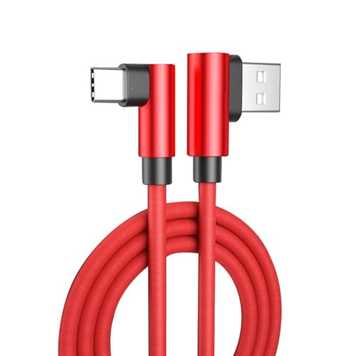 Ruiogoe Typ C Ladekabel Mit Doppelelbogen Und Strukturiertem Stoff Die Breite Kompatibilität Verbessert Erhöht Die Haltbarkeit 1 Pack von Ruiogoe