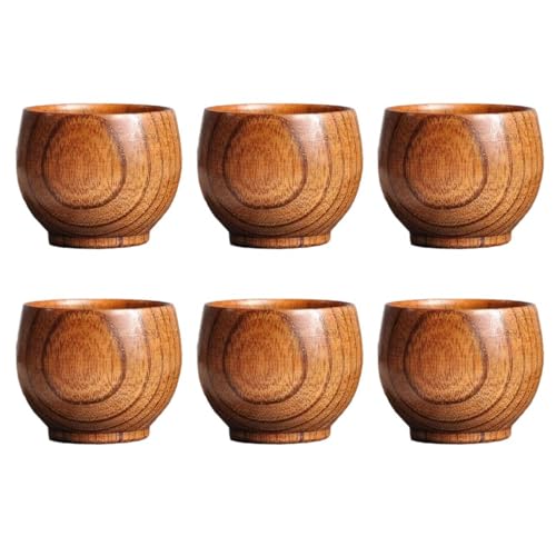 Set Von 6 Einfachen Und Eleganten Holzgetränken Mit Handgeschnitzelholz Big Cup Kreatives Muster Feste Getränkewaren Küchenbecher Set Von 6 Einfachen Und Eleganten Holzgetränken Mit Handgeschnitzelholz Big Cup Kreatives Muster Feste Getränkewaren Küchenbecher von Ruiogoe