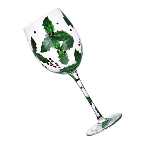 Weihnachtsthemen Weinglas Goblet High Stiel Trinkbecher Für Festival Holiday Party Decoration Und Toasting Getränkewarenurlaubsglaswares von Ruiogoe
