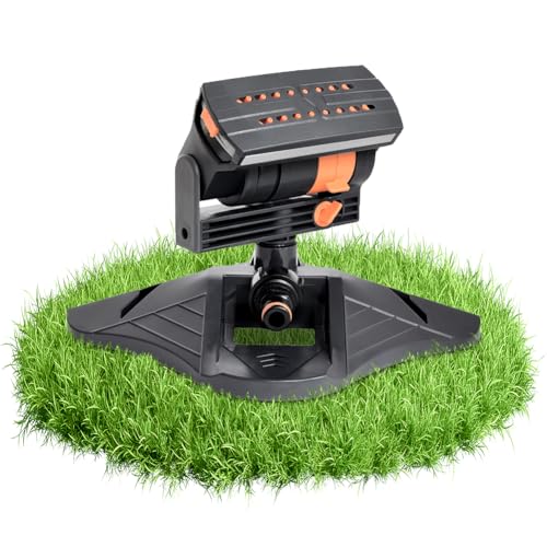 Mini Turbo Oszillierender Rasensprenger mit 16 Düsen 4 Bewässerungsmodi, Automatischer Viereckregner für Garten und Rasen Inkl Schnellanschluss und Stabiler Großbasis,Sprinkler für Rasen und Flächen Mini Turbo Oszillierender Rasensprenger mit 16 Düsen 4 Bewässerungsmodi, Automatischer Viereckregner für Garten und Rasen Inkl Schnellanschluss und Stabiler Großbasis,Sprinkler für Rasen und Flächen von Ruioomeep