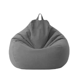 Ruioomeep Sitzsack ohne Füllmaterial, Sitzsack für Erwachsene, nur Bezug (Keine Füllung), Gaming Sitzsäcke Giant Grau Bean Bag Chair für Wohnzimmer, Kinderzimmer (100 x 120 cm) von Ruioomeep