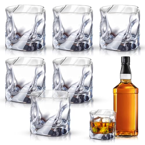 Whisky Gläser 6er-Set 200 ml, Unregelmäßiges Kristall Whiskeygläser, Wassergläser Saftgläser Whiskygläser Trinkgläser für Hause Restaurants Partys, Geschenkidee Geburtstag, Spülmaschinenfest Whisky Gläser 6er-Set 200 ml, Unregelmäßiges Kristall Whiskeygläser, Wassergläser Saftgläser Whiskygläser Trinkgläser für Hause Restaurants Partys, Geschenkidee Geburtstag, Spülmaschinenfest von Ruioomeep