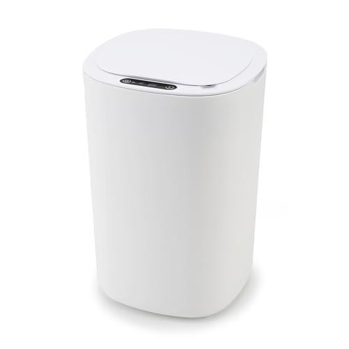 Ruiqas 12L Smart Sensor Mülleimer Mit Deckel Touch-Bedienfeld Automatischer Wasserdichter Mülleimer für Küchen Bad Büro (Weiß) von Ruiqas