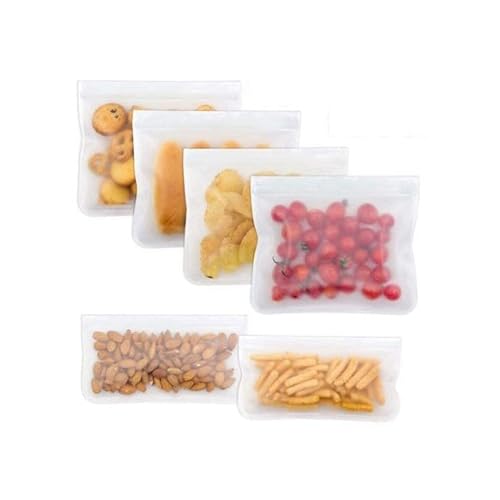 Ruiqas 12pcs wiederverwendbare Lebensmittel Lagerung Taschen PEVA auslaufsichere flache Gefrierbeutel für Lebensmittel Travel Home Freezer Obst Gemüse Mahlzeit von Ruiqas