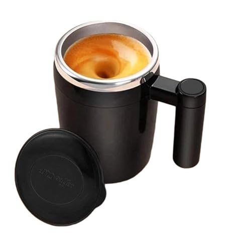 Ruiqas 400ml Automatische Magnetische Rührkaffeetasse Selbst Rührend Kaffeebecher mit Deckel für Kaffee,Milch,Heiße Schokolade,Tee von Ruiqas