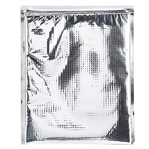 Ruiqas 5 Teile/Satz Wiederverwendbares Lebensmitteleinkaufstaschen Aluminiumfolie Isoliert Lebensmittel Aufbewahrungstasche Wärmekühler Silber (35 * 40 cm) von Ruiqas