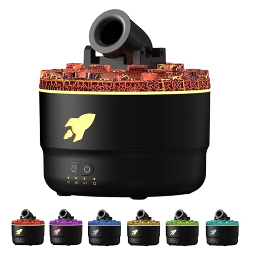 Ruiqas Cannon Diffuser Ätherisches Öl Diffusor 200ml Cool Mist Luftbefeuchter mit 7 Farblichtern und Timer Waterless Auto-Off von Ruiqas