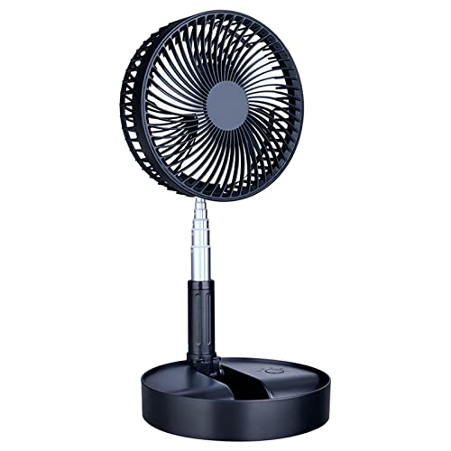 Ruiqas Faltbarer Standventilator Mini USB Schreibtisch/Bodenventilator 4 Geschwindigkeiten Einstellbare Höhe für Büro Haus Camping von Ruiqas
