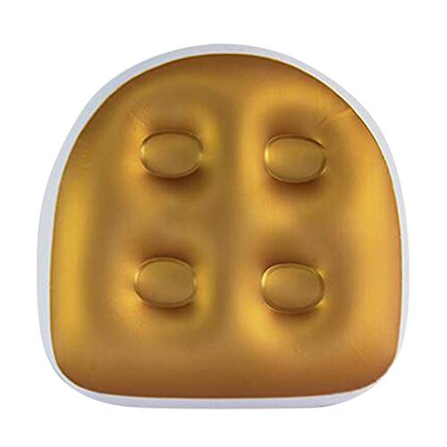 Ruiqas WEICHES ANGENEHMES Aufblasbares Booster-Sitzkissen für Wellness - PVC-Material, 100% Neu, 18.5x14.6x5.9 cm, Gold, für Wannen & Bad von Ruiqas