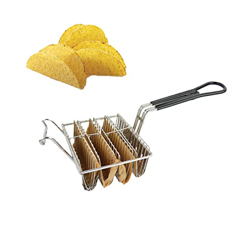 Ruiqas Taco Rack Halter 4 Schalen Friteuse Taco Halter Korb Taco Fry Korb mit Grip Griff von Ruiqas